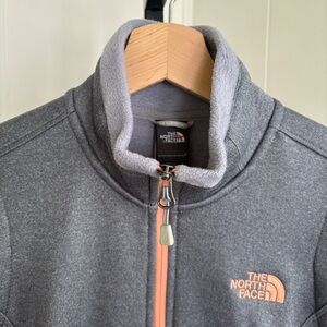 The North Face Gray Slim Fit Full Zip Mock Neck Activewear Vest Womens Small